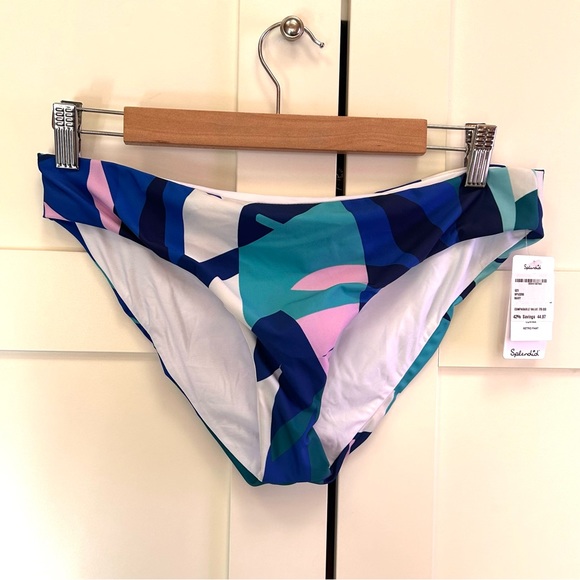Splendid Lovina retro print hipster fit bikini bottoms, size large, NWT - Picture 2 of 11